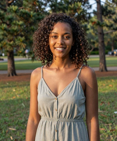 Tanya, 26, smiling in a Georgia park - trucker dating Georgia profile
